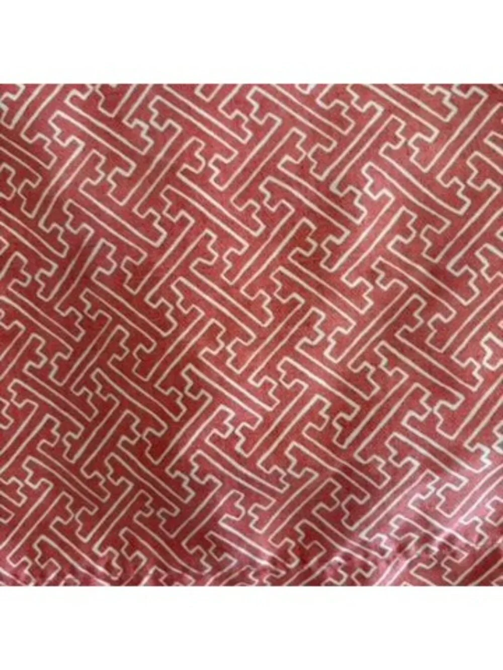 Ralph Lauren Villa Camelia Asian Fretwork Queen Dust Ruffle Cotton USA
